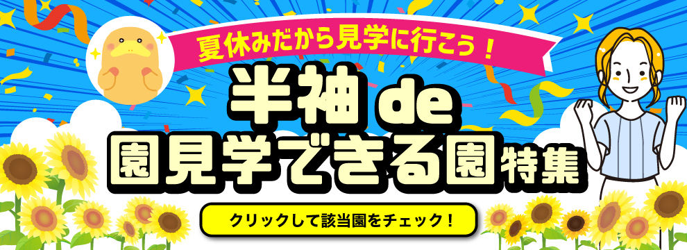 夏休みだから見学に行こう!半袖de園見学できる園特集